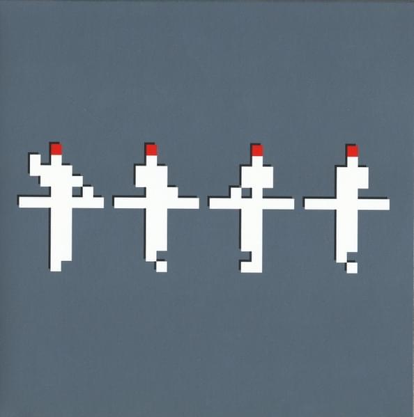 Album cover art for "Techno Pop (3-D)" by Kraftwerk