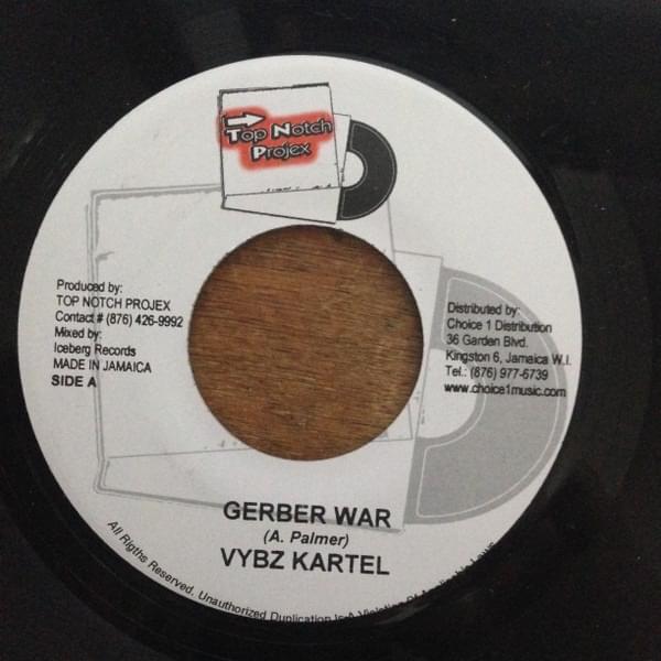 Album cover art for "Gerber War" by Vybz Kartel
