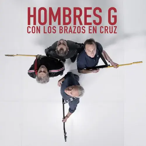 Album cover art for "Con los Brazos en Cruz" by Hombres G