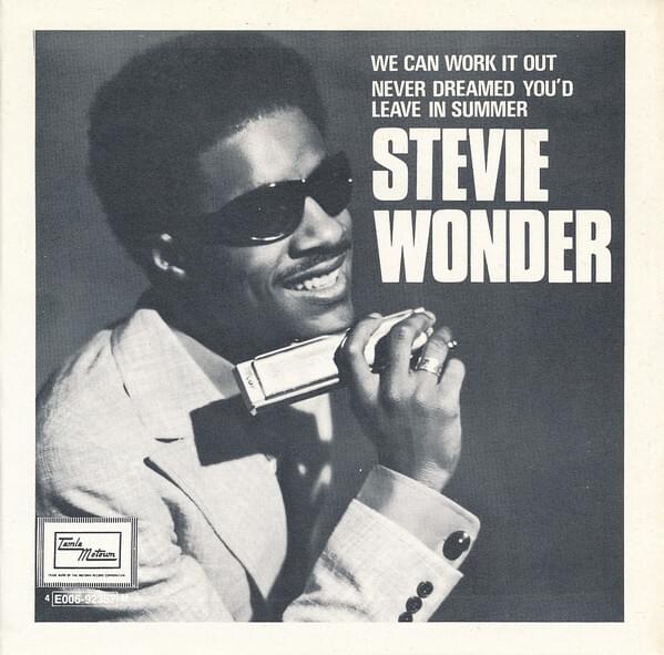 Album cover art for "We Can Work It Out" by Stevie Wonder