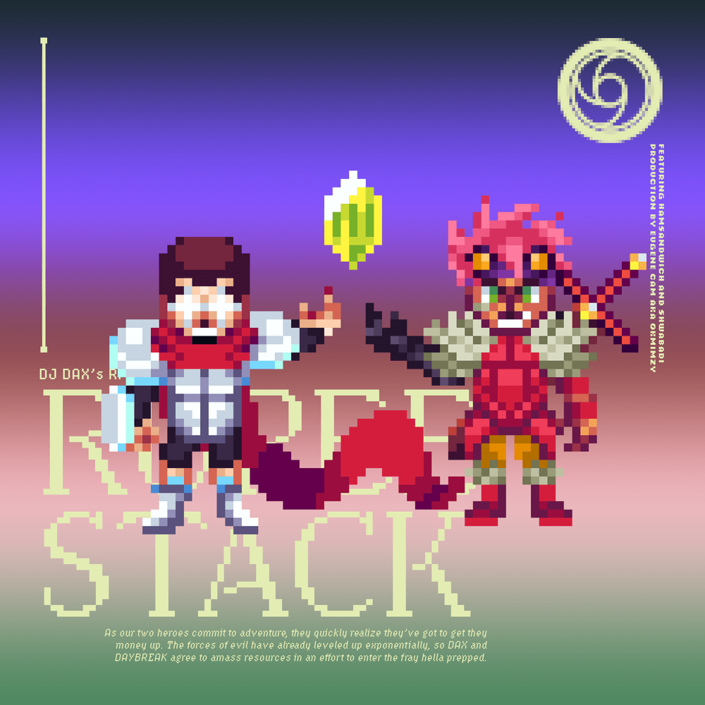 Album cover art for "RUPEE STACK" by pdr dax & Shwabadi & Ham Sandwich