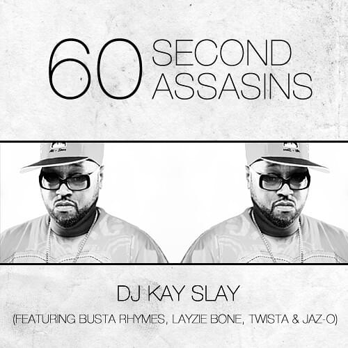 Album cover art for "60 Second Assassins" by DJ Kay Slay & Jaz-O & Twista & Layzie Bone & Busta Rhymes