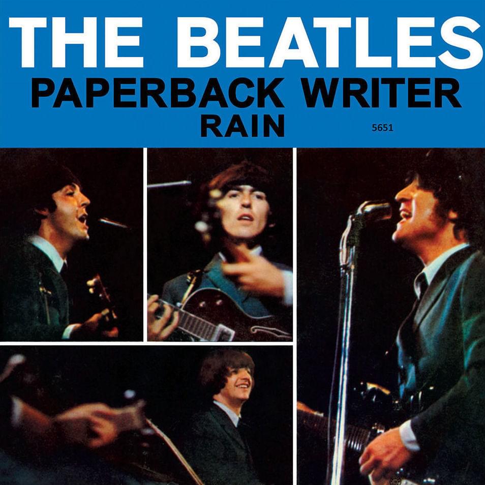 Album cover art for "Paperback Writer" by The Beatles