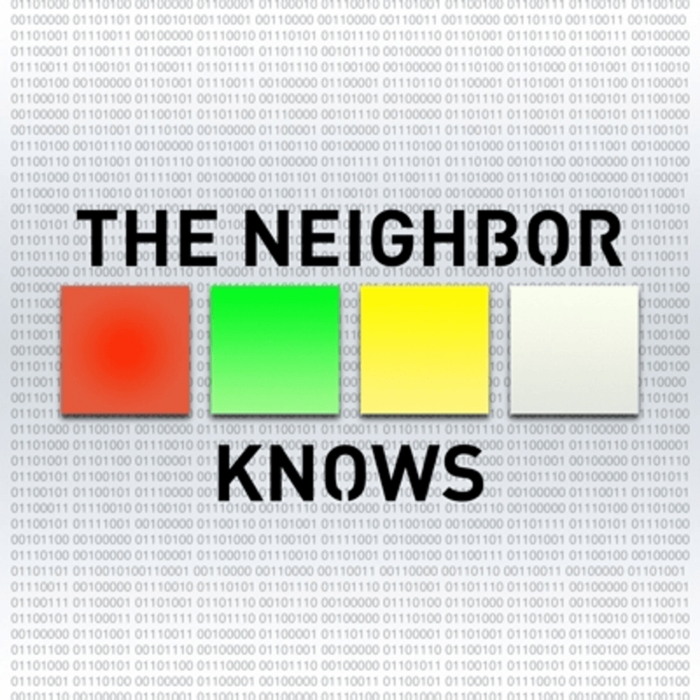 Album cover art for "The Neighbor Knows" by Rockit Music