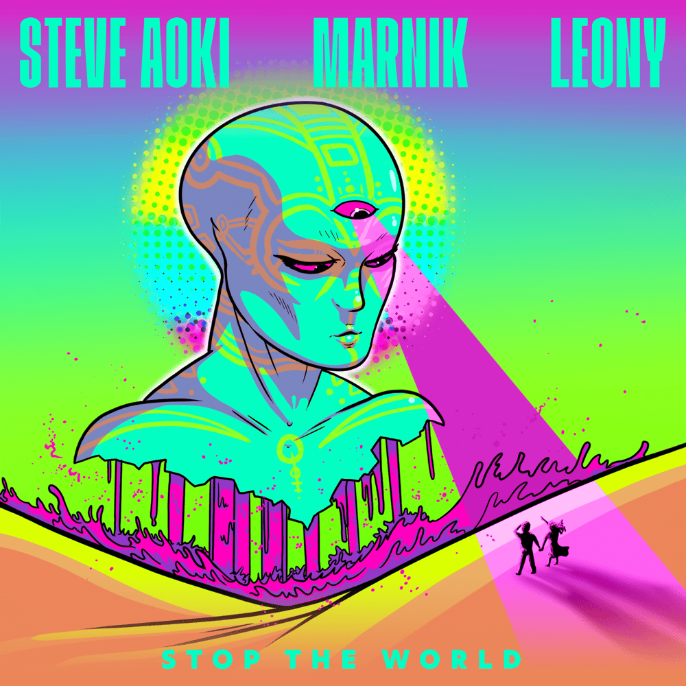 Album cover art for "Stop The World" by Steve Aoki