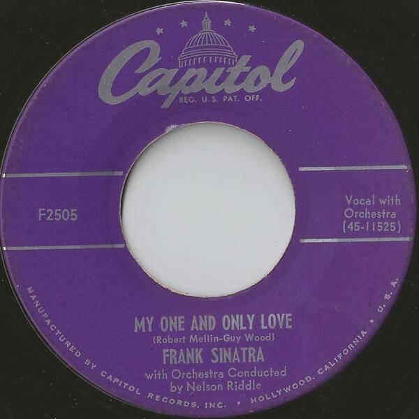 Album cover art for "My One and Only Love" by Frank Sinatra