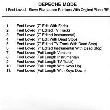 Album cover art for "I Feel Loved [Steve Fitzmaurice Remix (Single Edit)]" by Depeche Mode