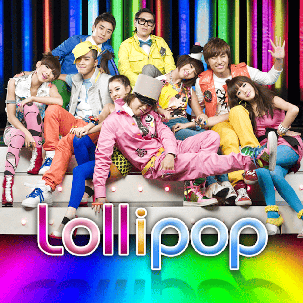 Album cover art for "Lollipop" by 2NE1