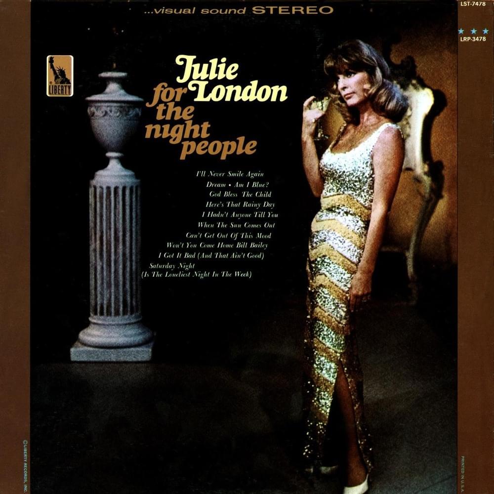 Album cover art for "Here’s That Rain Day" by Julie London