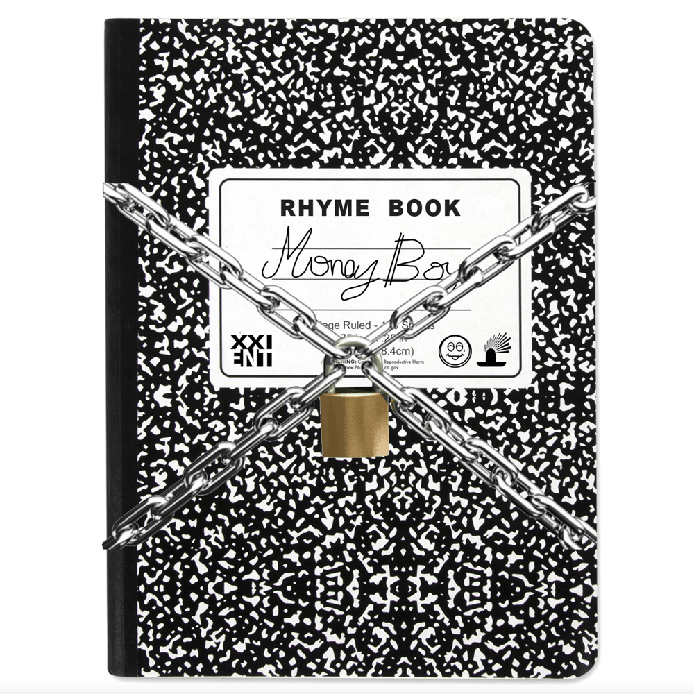 Album cover art for "Rhyme Book" by Money Boy