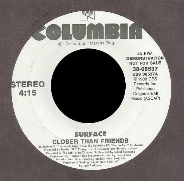 Closer Than Friends by Surface