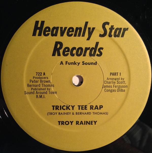 Album cover art for "Tricky Tee Rap" by Troy Rainey