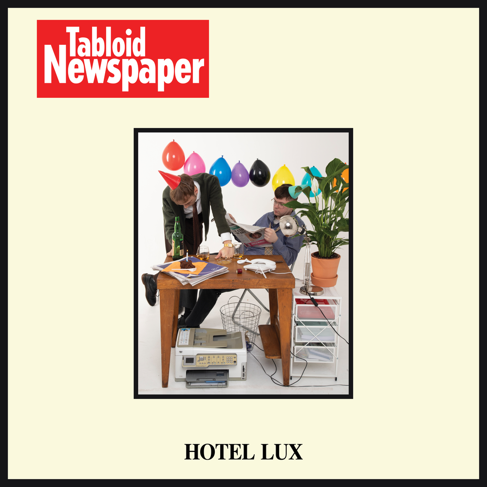 Album cover art for "Tabloid Newspaper" by Hotel Lux