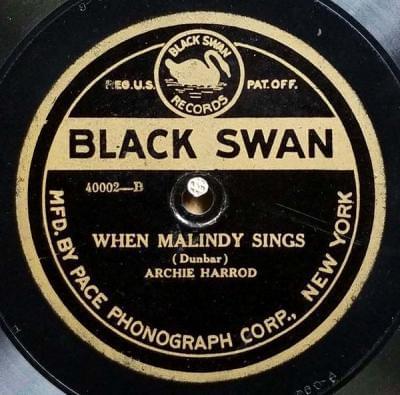 Album cover art for "When Malindy Sings" by Archie Harrod