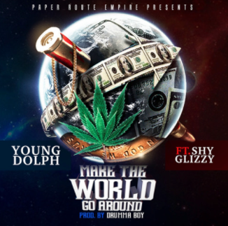 Album cover art for "Make The World Go Round" by Young Dolph & Shy Glizzy