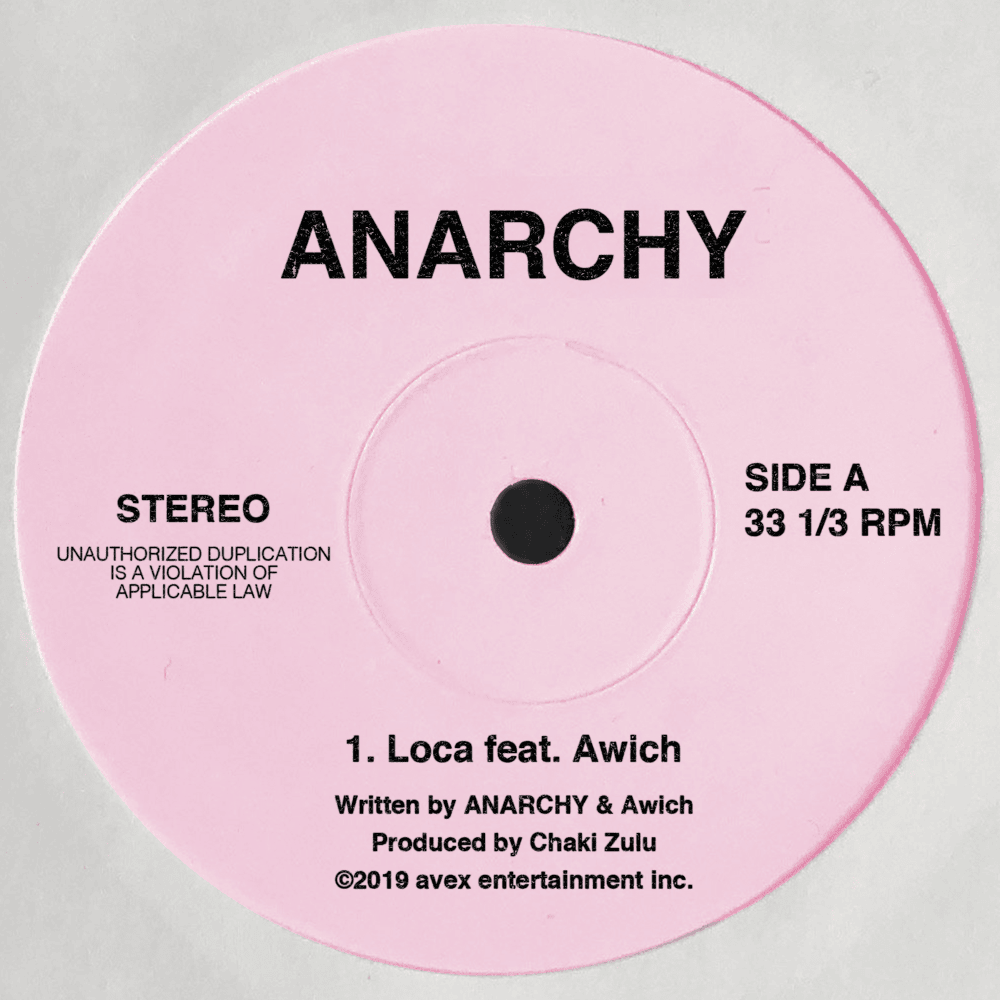 Album cover art for "Loca" by ANARCHY & Awich