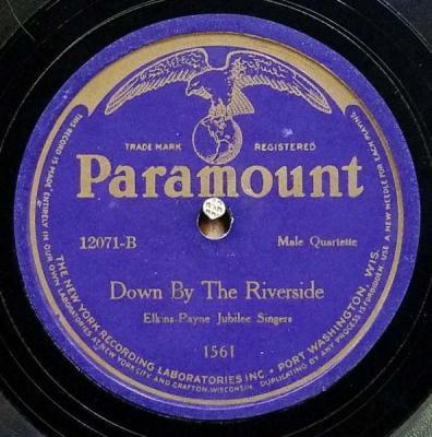 Album cover art for "Down By The Riverside" by Elkins-Payne Jubilee Singers