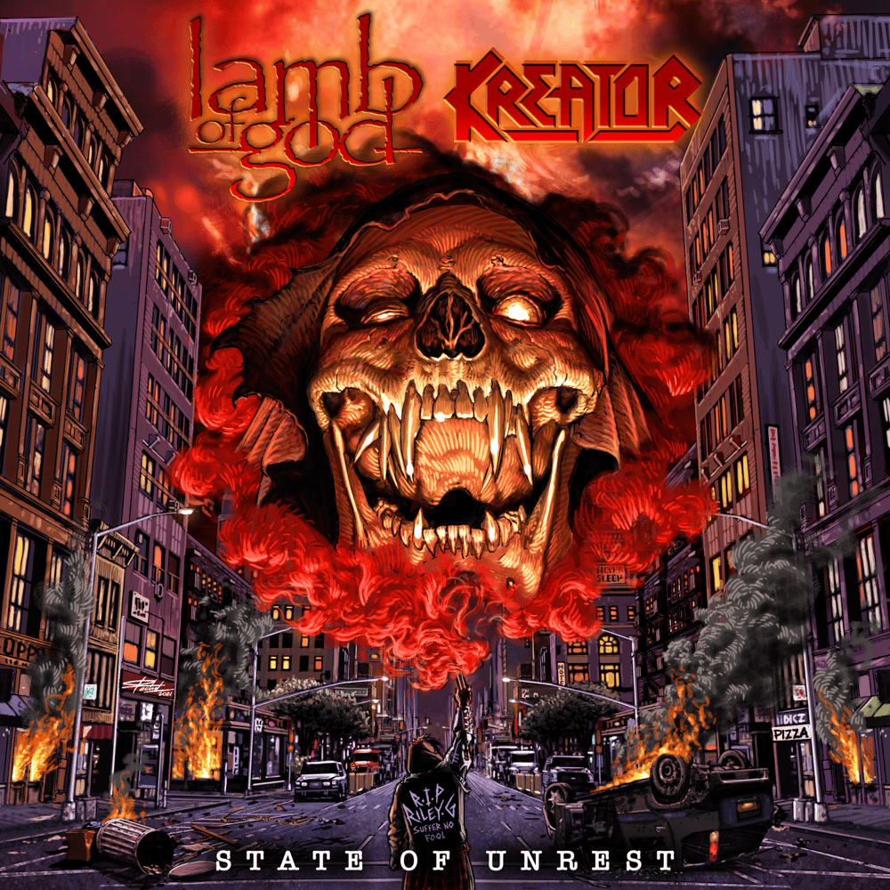 Album cover art for "State of Unrest" by Lamb of God & Kreator
