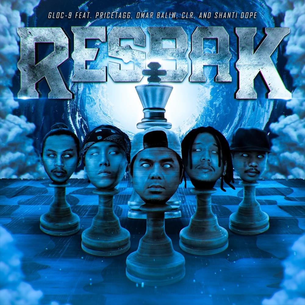 Album cover art for "RESBAK" by Gloc-9 & Shanti Dope & CLR & Omar Baliw & Pricetagg