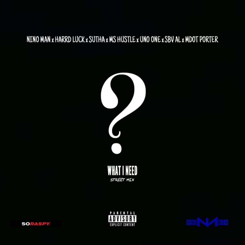 Album cover art for "What I Need (Street Mix)" by Nino Man