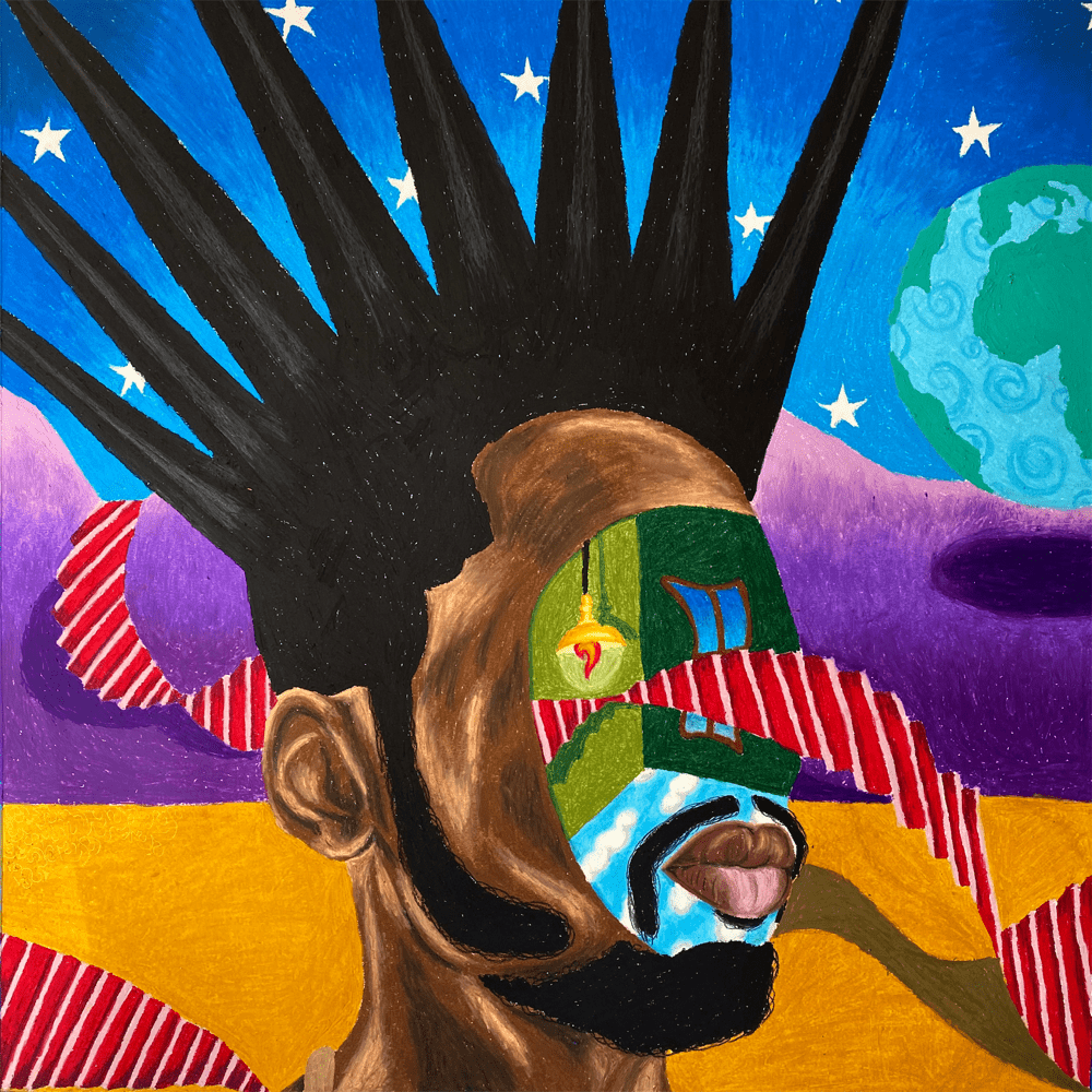 Album cover art for "Chop Time, No Friend" by Mr Eazi
