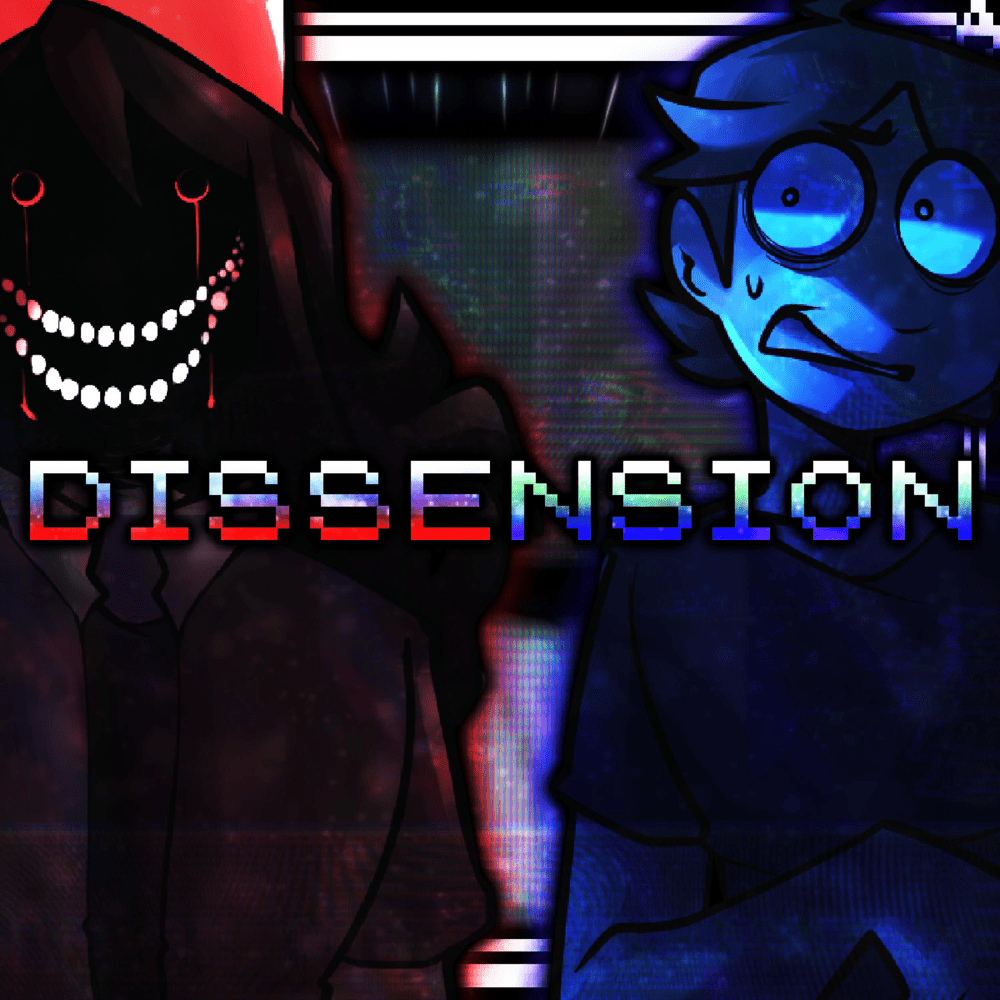 Album cover art for "Dissension" by Simplycrispy & S!3v3n & Mike (FNF)