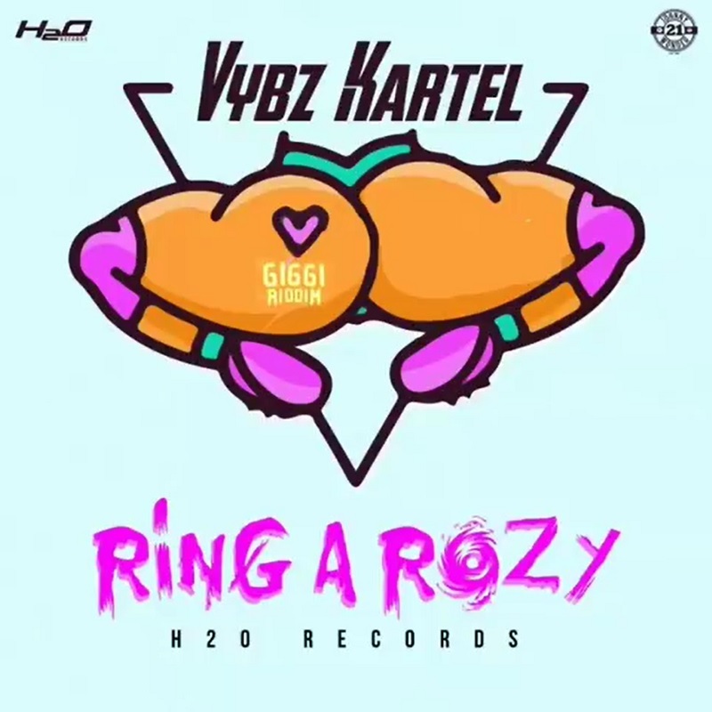 Album cover art for "Ring A Rozy" by Vybz Kartel