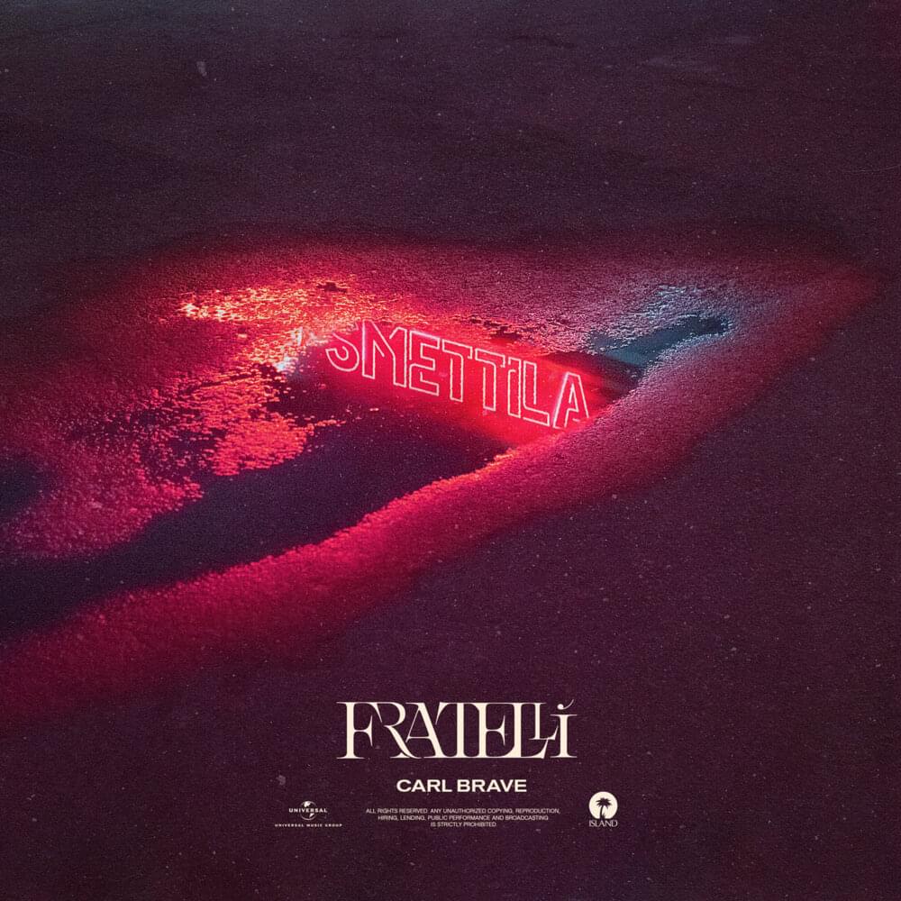 Album cover art for "Fratellì" by Carl Brave
