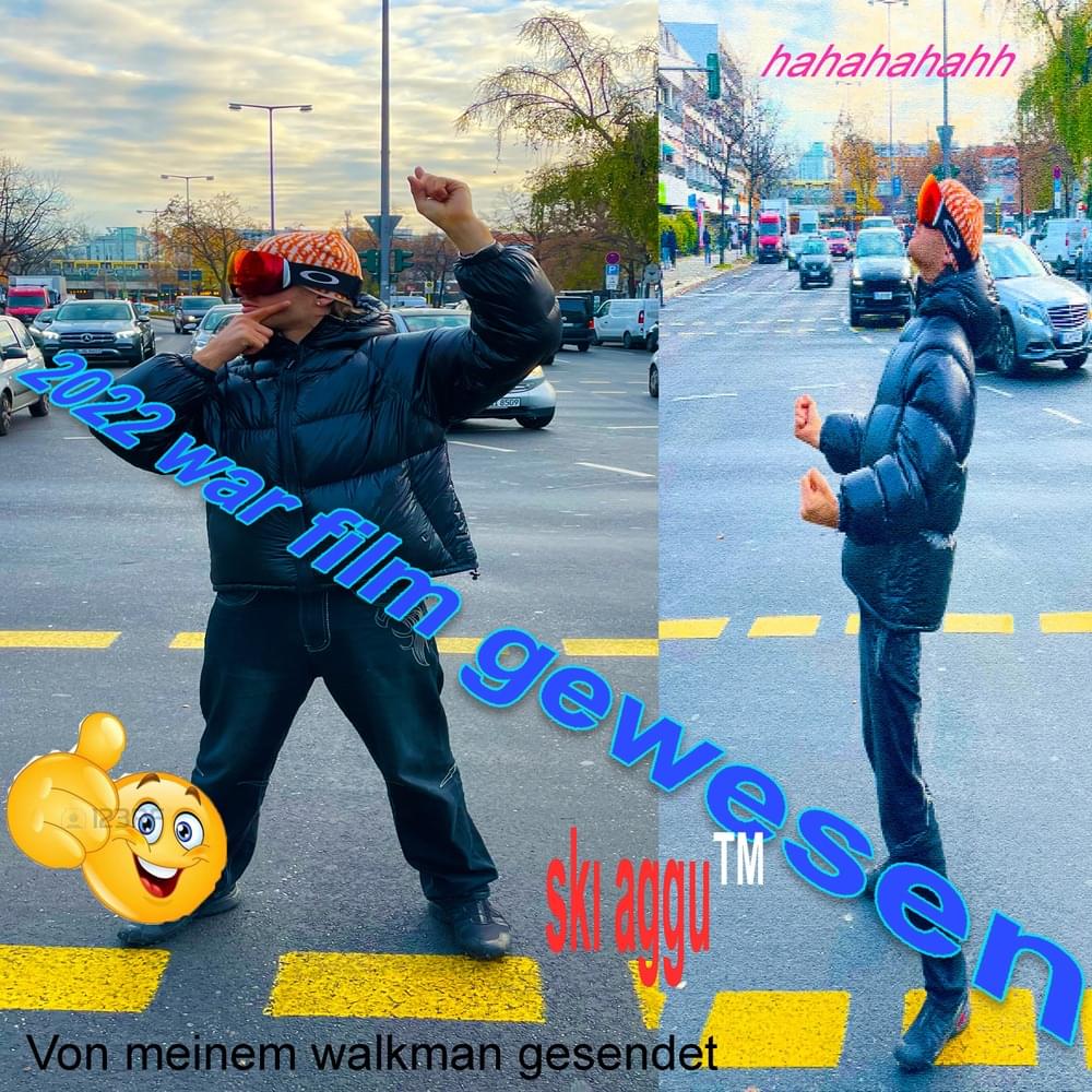 Album cover art for "besoffen in den spiegel schauen" by Ski Aggu