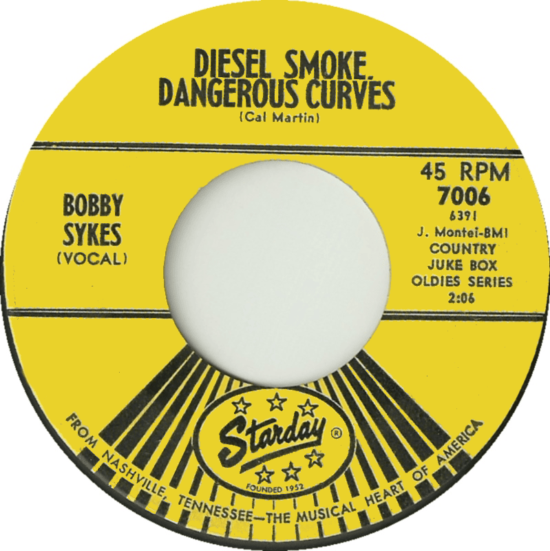 Album cover art for "Diesel Smoke, Dangerous Curves" by Bobby Sykes