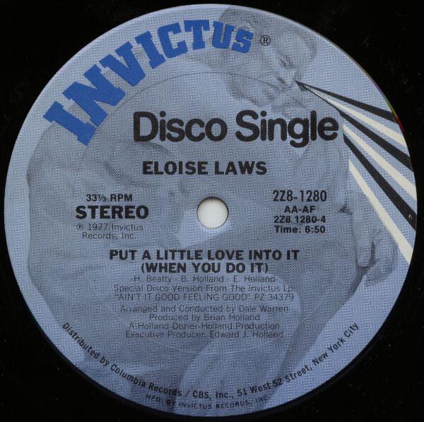 Album cover art for "Put A Little Love Into It (When You Do It) (12" Version)" by Eloise Laws