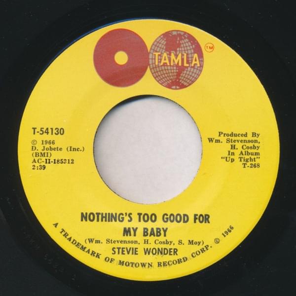 Album cover art for "Nothing’s Too Good For My Baby (Single Version)" by Stevie Wonder
