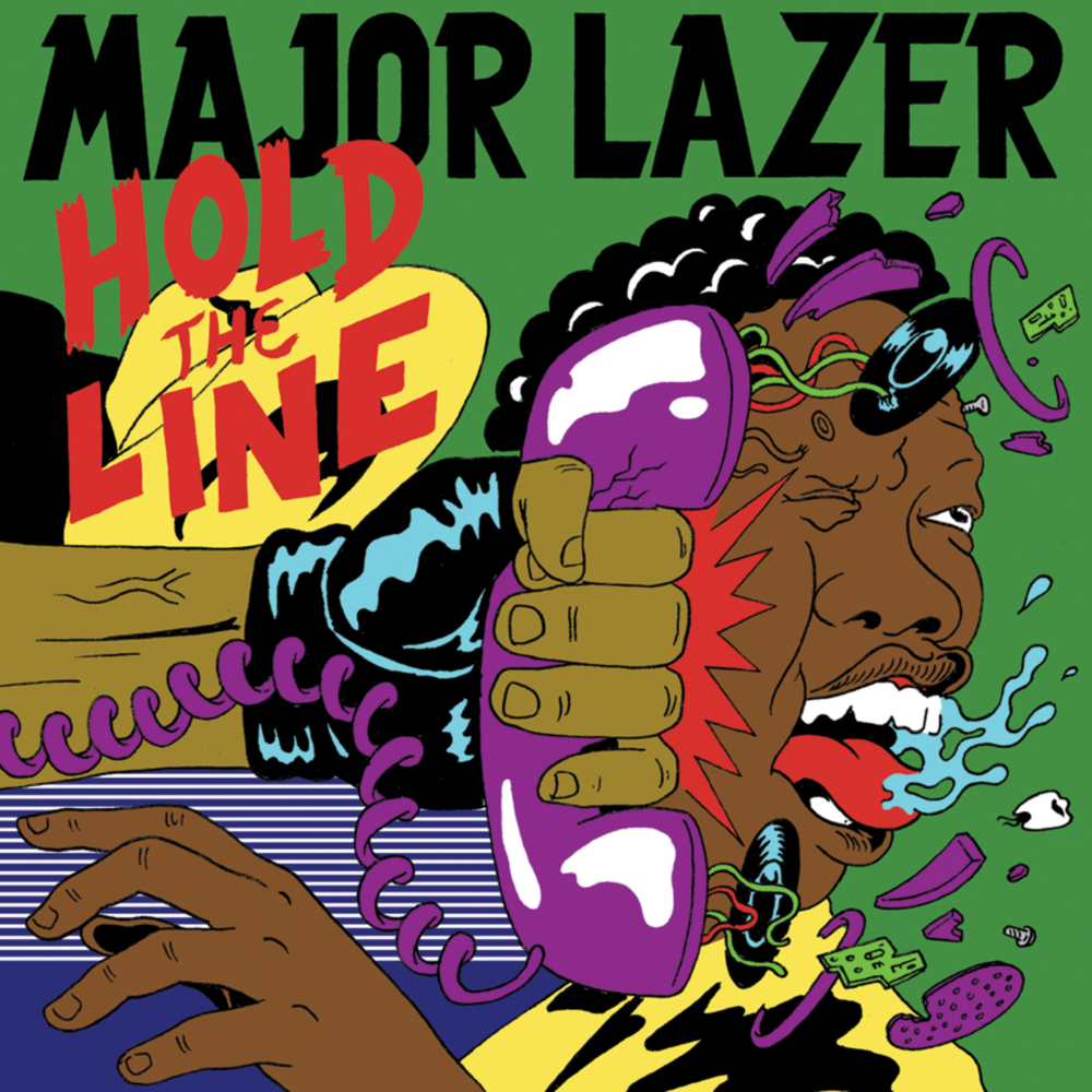Album cover art for "Hold the Line" by Major Lazer & Lexxus & Santigold