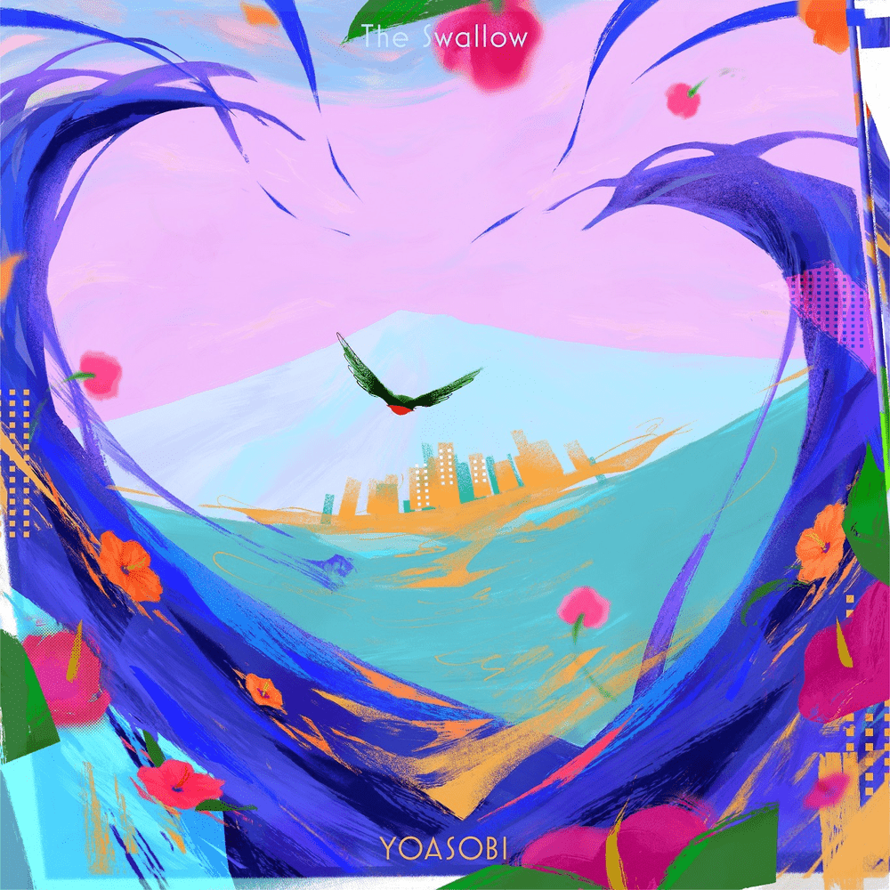 Album cover art for "The Swallow (English Version)" by YOASOBI & ミドリーズ (midories)