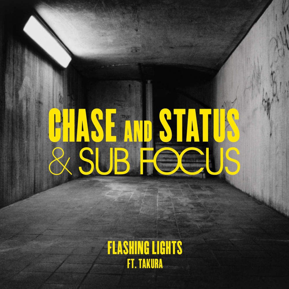 Album cover art for "Flashing Lights" by Chase & Status & Takura & Sub Focus