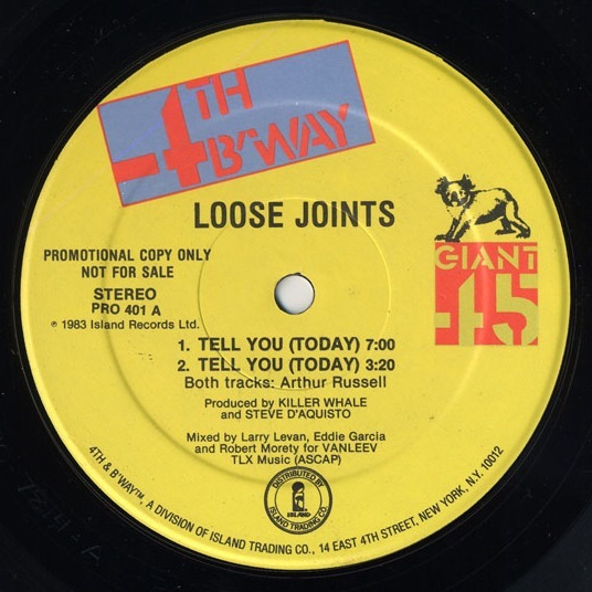 Album cover art for "Tell You (Today)" by Loose Joints