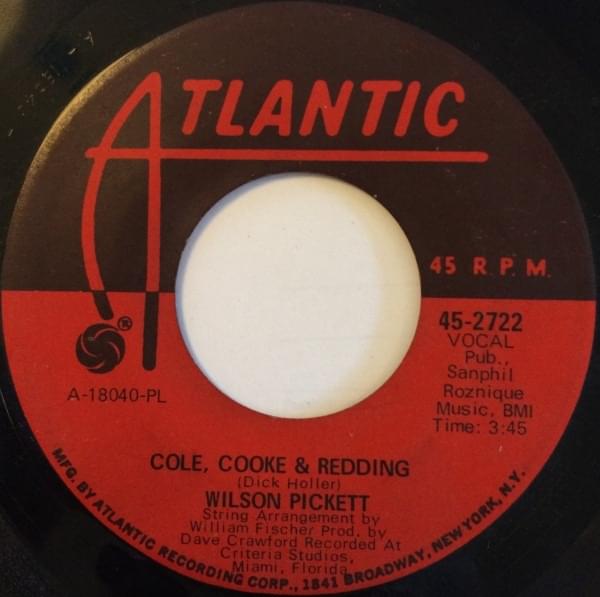 Album cover art for "Cole, Cooke & Redding" by Wilson Pickett