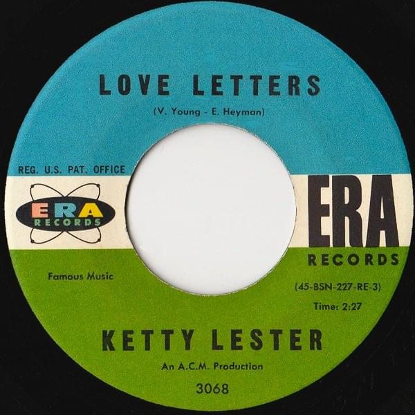 Album cover art for "Love Letters" by Ketty Lester