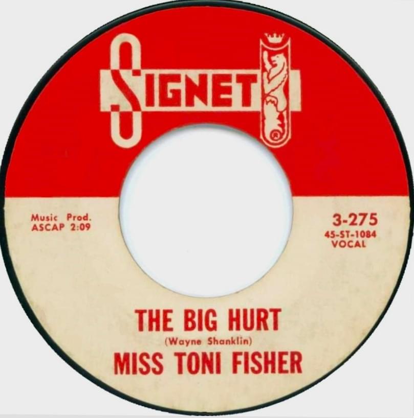 Album cover art for "The Big Hurt" by Toni Fisher
