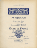 Album cover art for "Arpège" by Gabriel Fauré