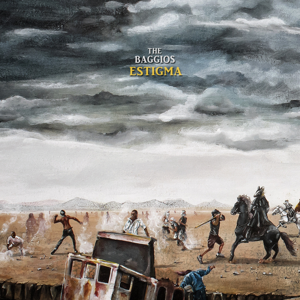 Album cover art for "Estigma" by The Baggios & Emmily Barreto