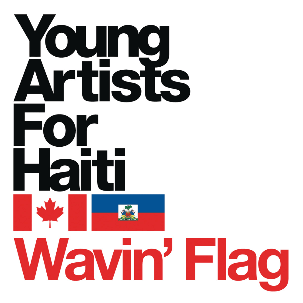 Album cover art for "Wavin’ Flag" by Young Artists For Haiti