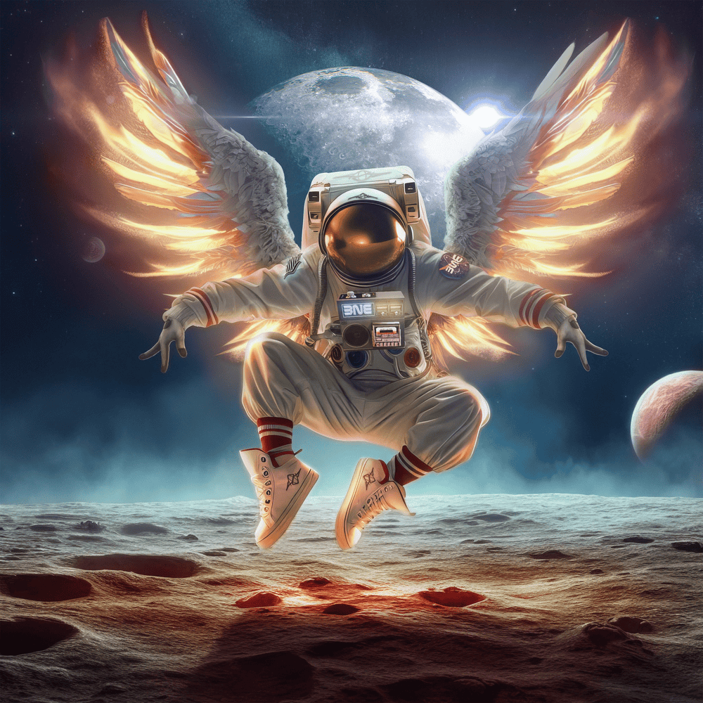 Album cover art for "Party on the Moon" by Bliss n Eso