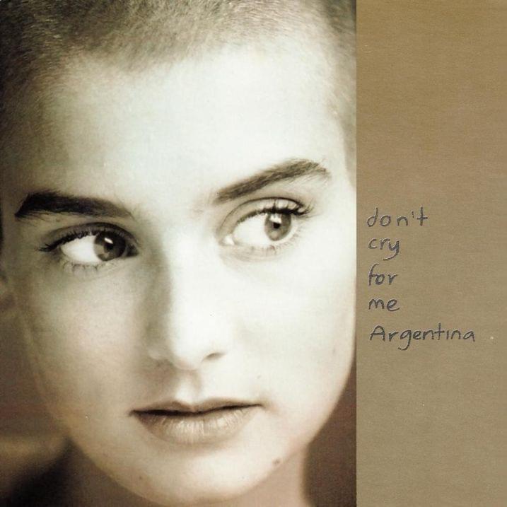 Album cover art for "Don’t Cry for Me Argentina" by Sinéad O’Connor