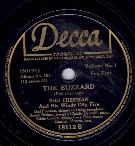 Album cover art for "The Buzzard" by Bud Freeman and His Windy City Five