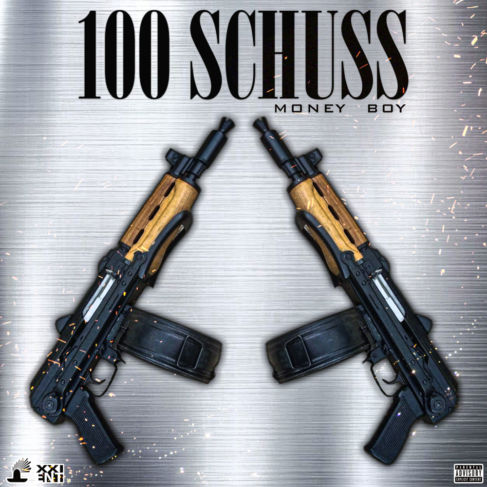Album cover art for "100 Schuss" by Money Boy