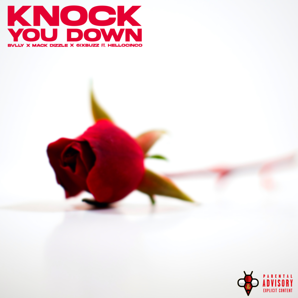 Album cover art for "Knock You Down" by Bvlly & HelloCinco & Mack Dizzle