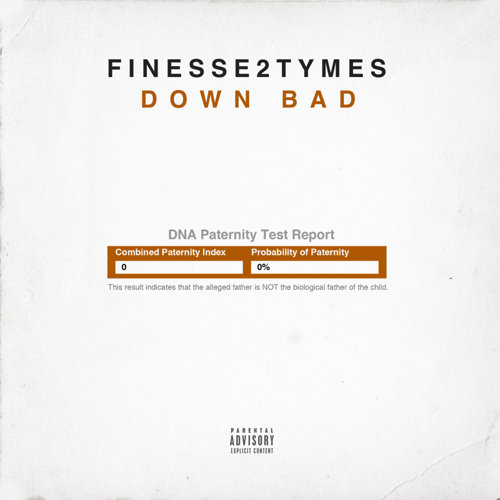 Album cover art for "Down Bad" by Finesse2Tymes