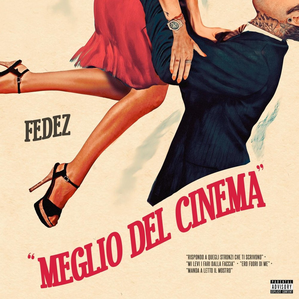 Album cover art for "MEGLIO DEL CINEMA" by Fedez