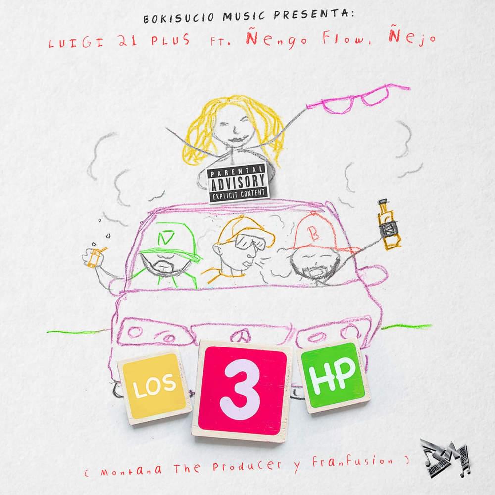 Album cover art for "Los 3 HP" by Luigi 21 Plus & Ñengo Flow & Ñejo